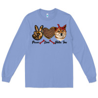 Colony Blue peace love shiba inu Long Sleeve Tee - RanaPortraitStore