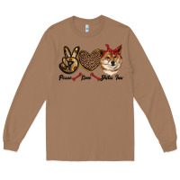 Toasted Coconut peace love shiba inu Long Sleeve Tee - RanaPortraitStore
