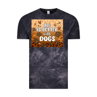 Cloud Black life is better with dogs Vintage Tee - MaliasSmallBusiness