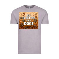 Vintage Zinc life is better with dogs Vintage Tee - MaliasSmallBusiness