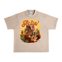 French Oak cowgirl actin up Urban Heavy Tee - texasbilliewilder
