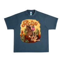 Midnight Navy cowgirl actin up Urban Heavy Tee - texasbilliewilder