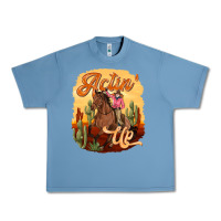 Pebble Blue cowgirl actin up Urban Heavy Tee - texasbilliewilder