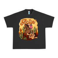 Pigment Black cowgirl actin up Urban Heavy Tee - texasbilliewilder