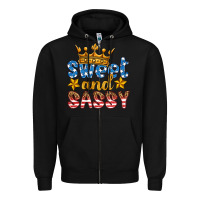 Black usa sweet and sassy Zipper Hoodie - HRA Design Shop