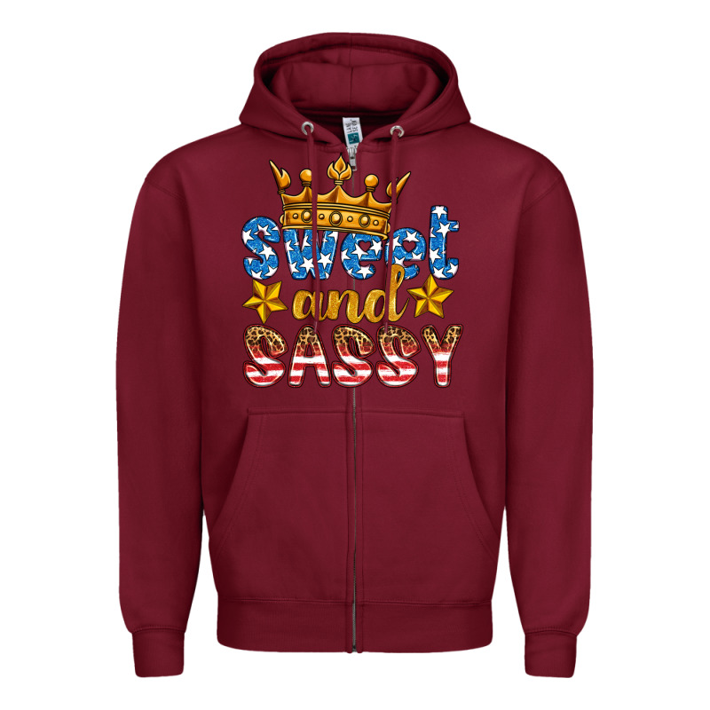 Usa Sweet And Sassy Zipper Hoodie by HRA Design Shop | Teevron