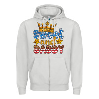 Dove Grey usa sweet and sassy Zipper Hoodie - HRA Design Shop