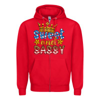 Red usa sweet and sassy Zipper Hoodie - HRA Design Shop