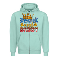 Seafoam usa sweet and sassy Zipper Hoodie - HRA Design Shop