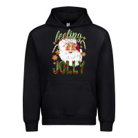 Black Feeling Jolly with Santa Urban Hoodie - NancyCooperArtShop