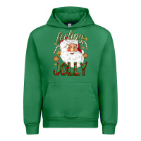 Emerald Feeling Jolly with Santa Urban Hoodie - NancyCooperArtShop