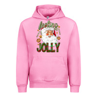 Fuchsia Pink Feeling Jolly with Santa Urban Hoodie - NancyCooperArtShop