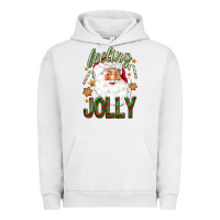 Pigment Lunar Rock Feeling Jolly with Santa Urban Hoodie - NancyCooperArtShop