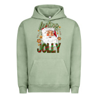 Pigment Oil Green Feeling Jolly with Santa Urban Hoodie - NancyCooperArtShop