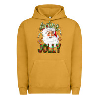 Pigment Peanut Butter Feeling Jolly with Santa Urban Hoodie - NancyCooperArtShop
