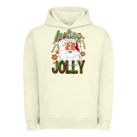 Pigment Pistachio Feeling Jolly with Santa Urban Hoodie - NancyCooperArtShop