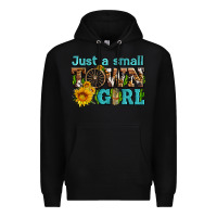 Black just a small town girl with sunflowers and money Premium Hoodie - AdoDesignShop