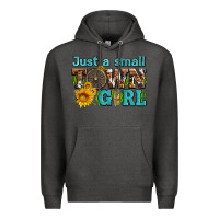 Charcoal Heather just a small town girl with sunflowers and money Premium Hoodie - AdoDesignShop