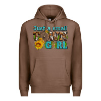 Chestnut just a small town girl with sunflowers and money Premium Hoodie - AdoDesignShop