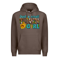 Coffee just a small town girl with sunflowers and money Premium Hoodie - AdoDesignShop