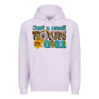 Lilac just a small town girl with sunflowers and money Premium Hoodie - AdoDesignShop