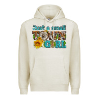 Oatmeal Heather just a small town girl with sunflowers and money Premium Hoodie - AdoDesignShop