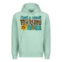 Seafoam just a small town girl with sunflowers and money Premium Hoodie - AdoDesignShop