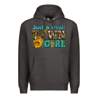 Smoke just a small town girl with sunflowers and money Premium Hoodie - AdoDesignShop