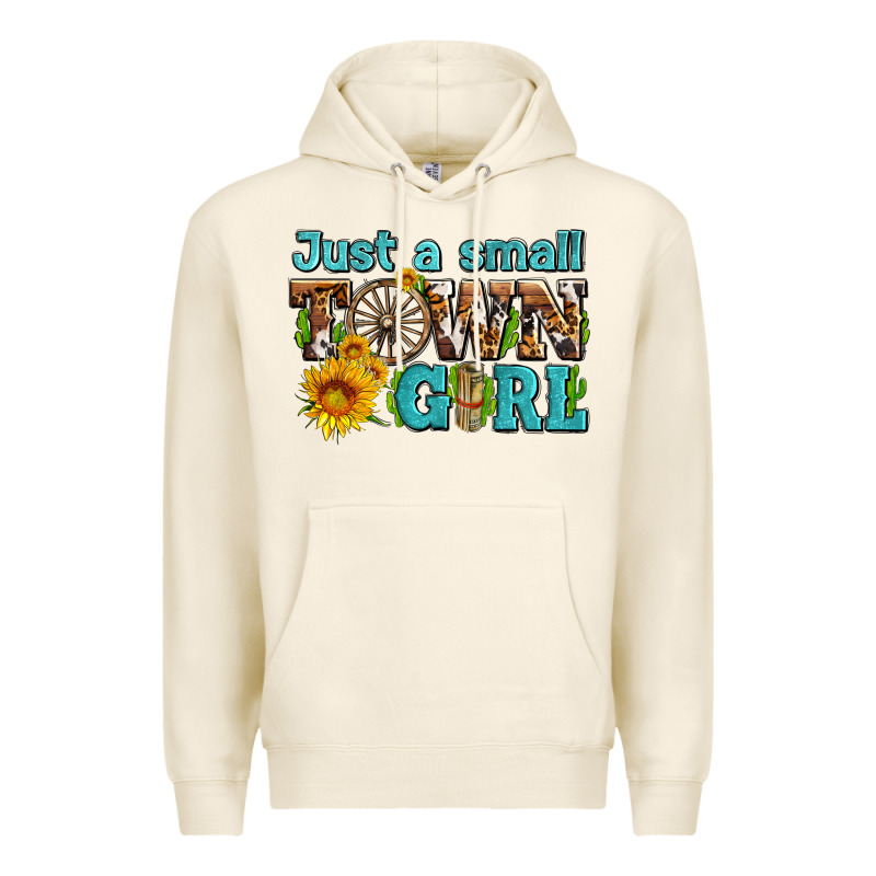 Just A Small Town Girl With Sunflowers And Money Premium Hoodie by AdoDesignShop | Teevron