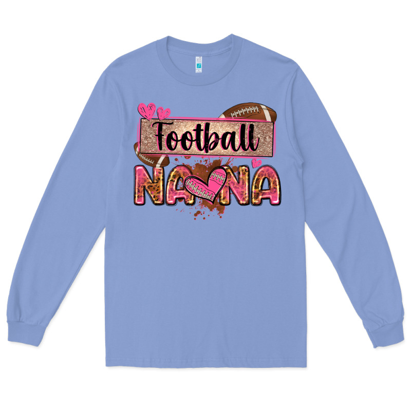 Football Nana With Leopard Long Sleeve Tee by Zillion Design Studio | Teevron