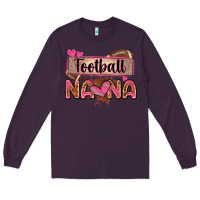 Plum football nana with leopard Long Sleeve Tee - Zillion Design Studio