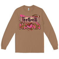 Toasted Coconut football nana with leopard Long Sleeve Tee - Zillion Design Studio