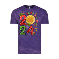 Cloud Purple happy new year 2024 Vintage Tee - MaliasSmallBusiness