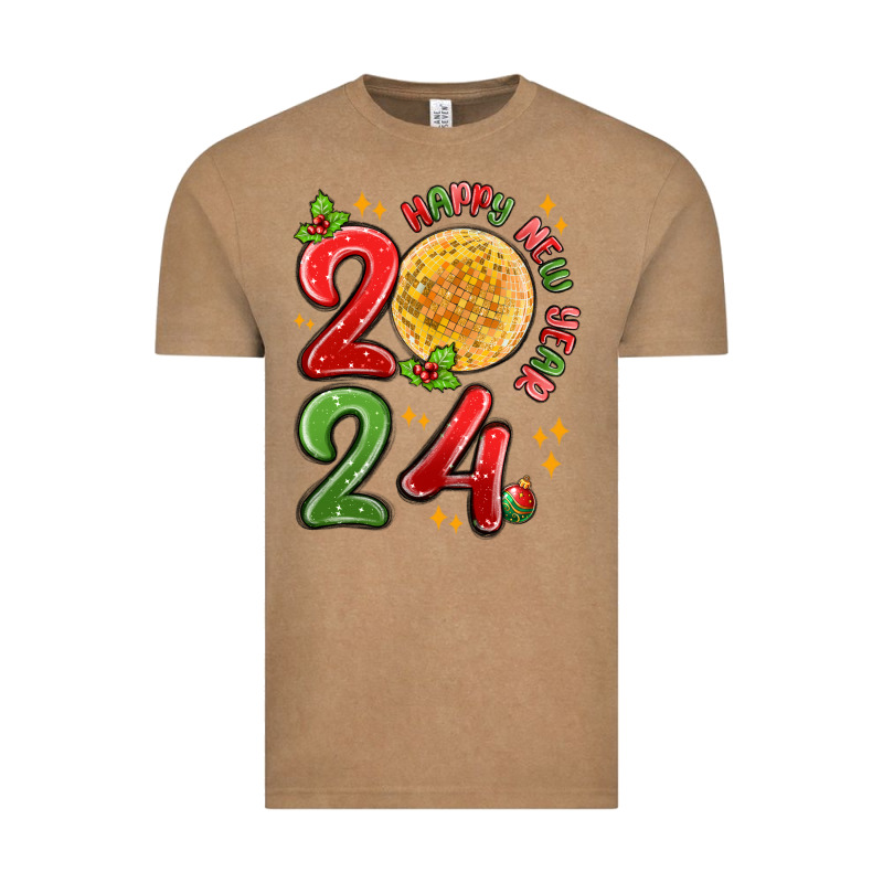 Happy New Year 2024 Vintage Tee by MaliasSmallBusiness | Teevron