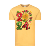 Vintage Mustard happy new year 2024 Vintage Tee - MaliasSmallBusiness