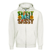 Oatmeal Heather sweet and sassy Zipper Hoodie - HRA Design Shop