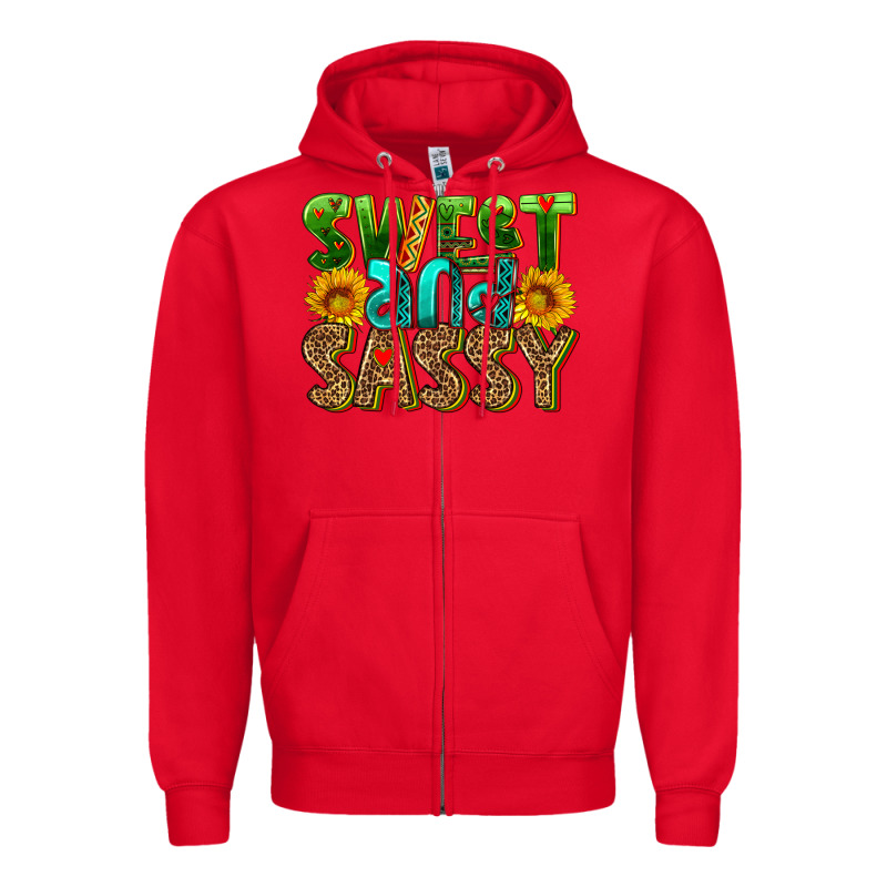 Sweet And Sassy Zipper Hoodie by HRA Design Shop | Teevron