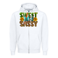 White sweet and sassy Zipper Hoodie - HRA Design Shop