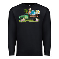 Black easter hunt i̇n truck Premium Sweatshirt - AdoDesignShop