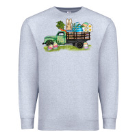 Heather Grey easter hunt i̇n truck Premium Sweatshirt - AdoDesignShop