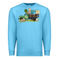 Ocean Blue easter hunt i̇n truck Premium Sweatshirt - AdoDesignShop