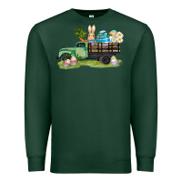 Sports Green easter hunt i̇n truck Premium Sweatshirt - AdoDesignShop
