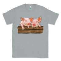 Heather Grey barn pigs Classic Tee - RanaPortraitStore