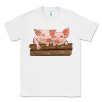 White barn pigs Classic Tee - RanaPortraitStore