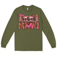 Army Green football mini with leopard Long Sleeve Tee - Zillion Design Studio