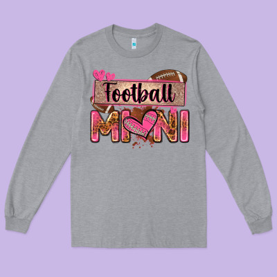 Football Mini With Leopard Long Sleeve Tee Designed By Zillion Design Studio