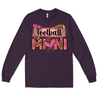 Plum football mini with leopard Long Sleeve Tee - Zillion Design Studio