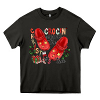 Asphalt christmas crocin around the tree Heavy Core Tee - CowhideDigitalArt