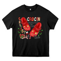 Black christmas crocin around the tree Heavy Core Tee - CowhideDigitalArt