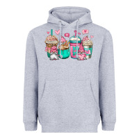 Heather Grey valentines day gnomes coffee cups Heavyweight Hoodie - Jasminsmagicworld
